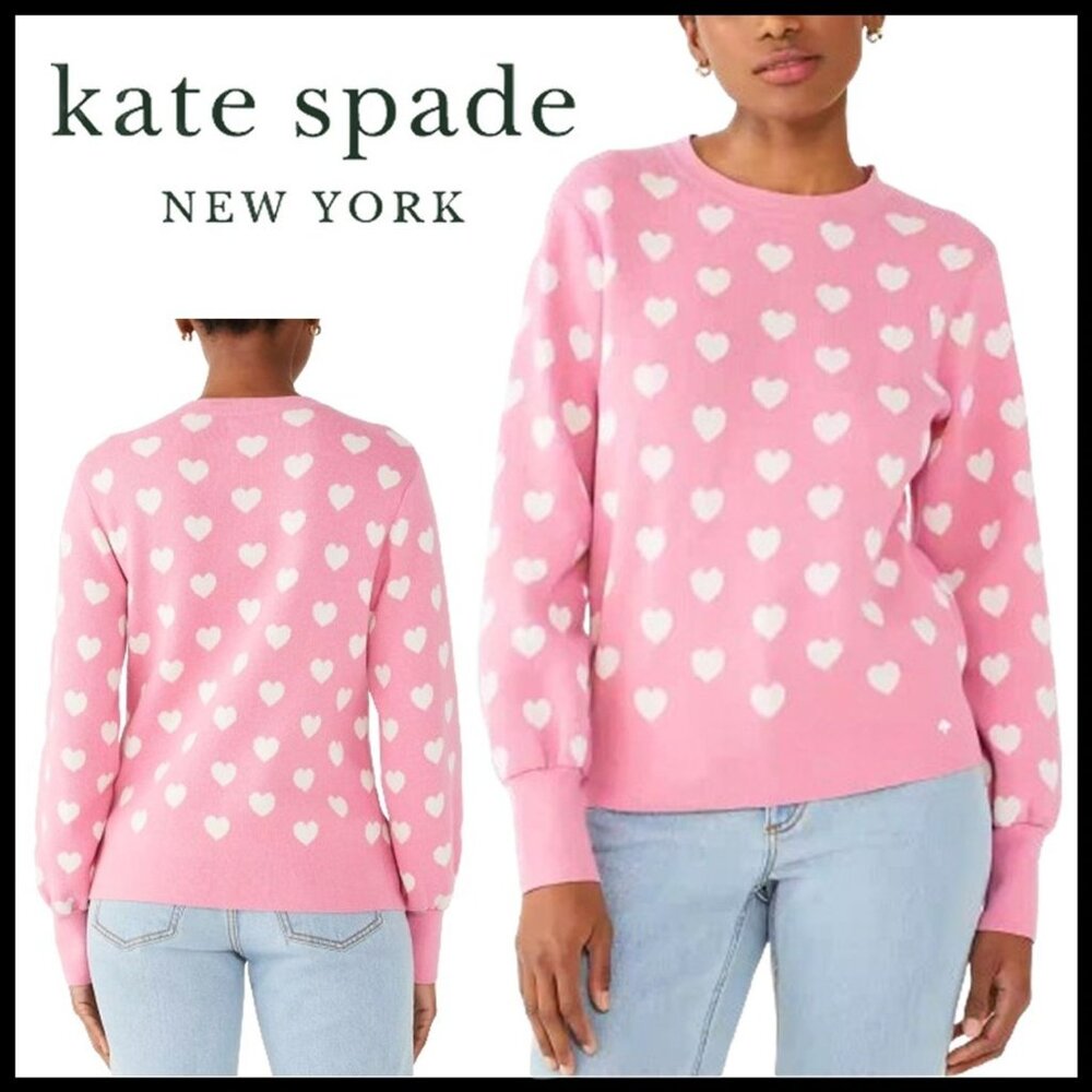 Kate Spade Perfect Heart Pink Sweater NWOT